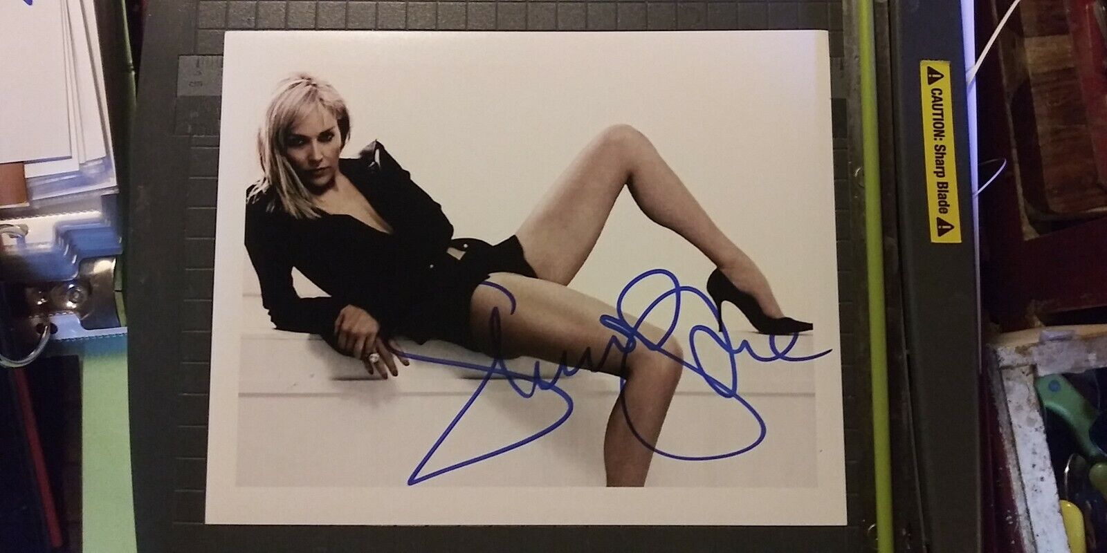 Sharon Stone signed 8x10