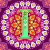 >SALE<5D DIY Full Round Drill Diamond Painting Mandala Letter I Kit Home Decor 30x30cm