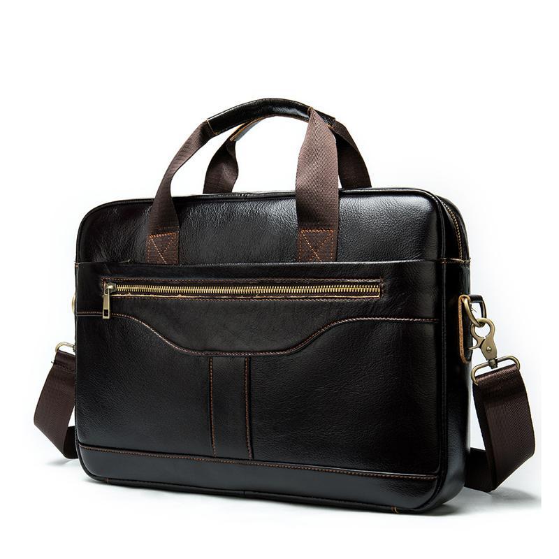 Mens Business Briefcase Vintage Leather Shoulder Bag