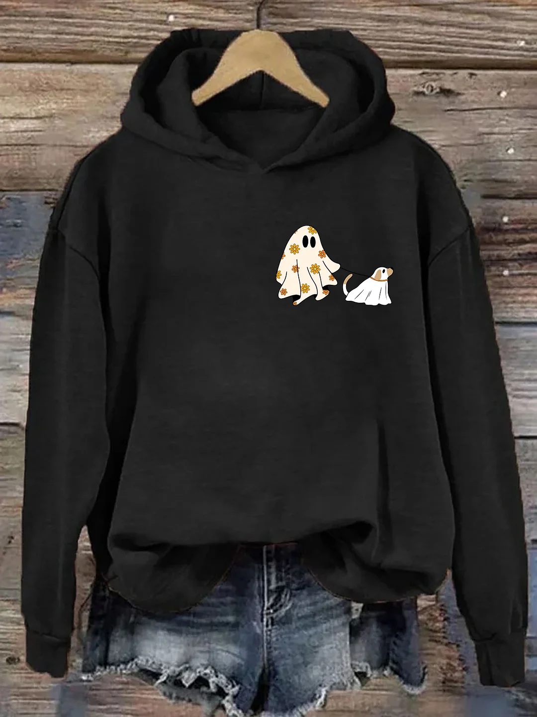 Сute Ghost Dog Halloween Hoodie