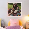 Crochet Girl With Ball Of Yarn-11CT Stamped/Counted Cross Stitch 50*50cm/19.69*19.69in tapestrymarket