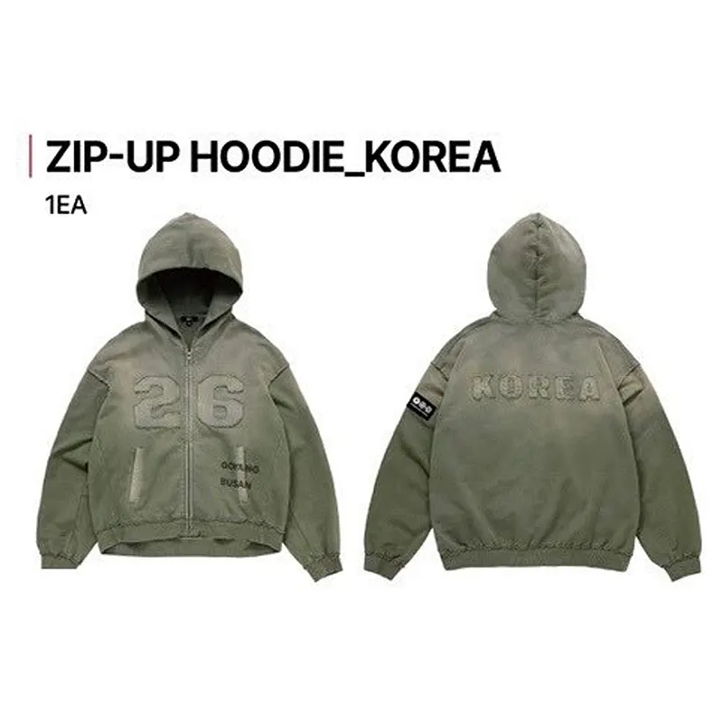 BTS Arirang World Tour US Exclusive Zip-up Hoodie (Gray)