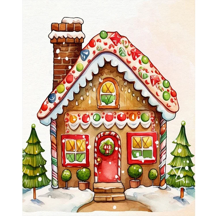 Candy House 40*50CM (Canvas) Full Round Drill Diamond Painting gbfke