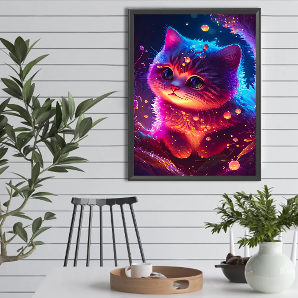 Diamond Painting - Full Round Drill - Cat(Canvas|30*40cm)