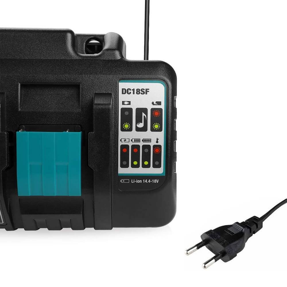DC18SF 4-Port 18V Charger Replacement for Makita 14.4V-18V Lithium