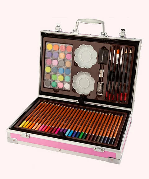 145 Pcs Deluxe Art Supplies Gift Kit With Aluminum Suitcase-Himinee.com