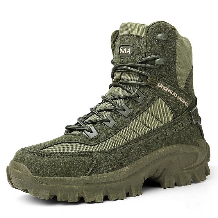  Men's Waterproof Side Zipper Outdoor Combat Boots (Durability Upgrade)