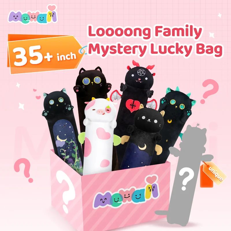 Mewaii® Oreiller de corps Loooong Family Mystery Plushies 35 pouces-55 pouces