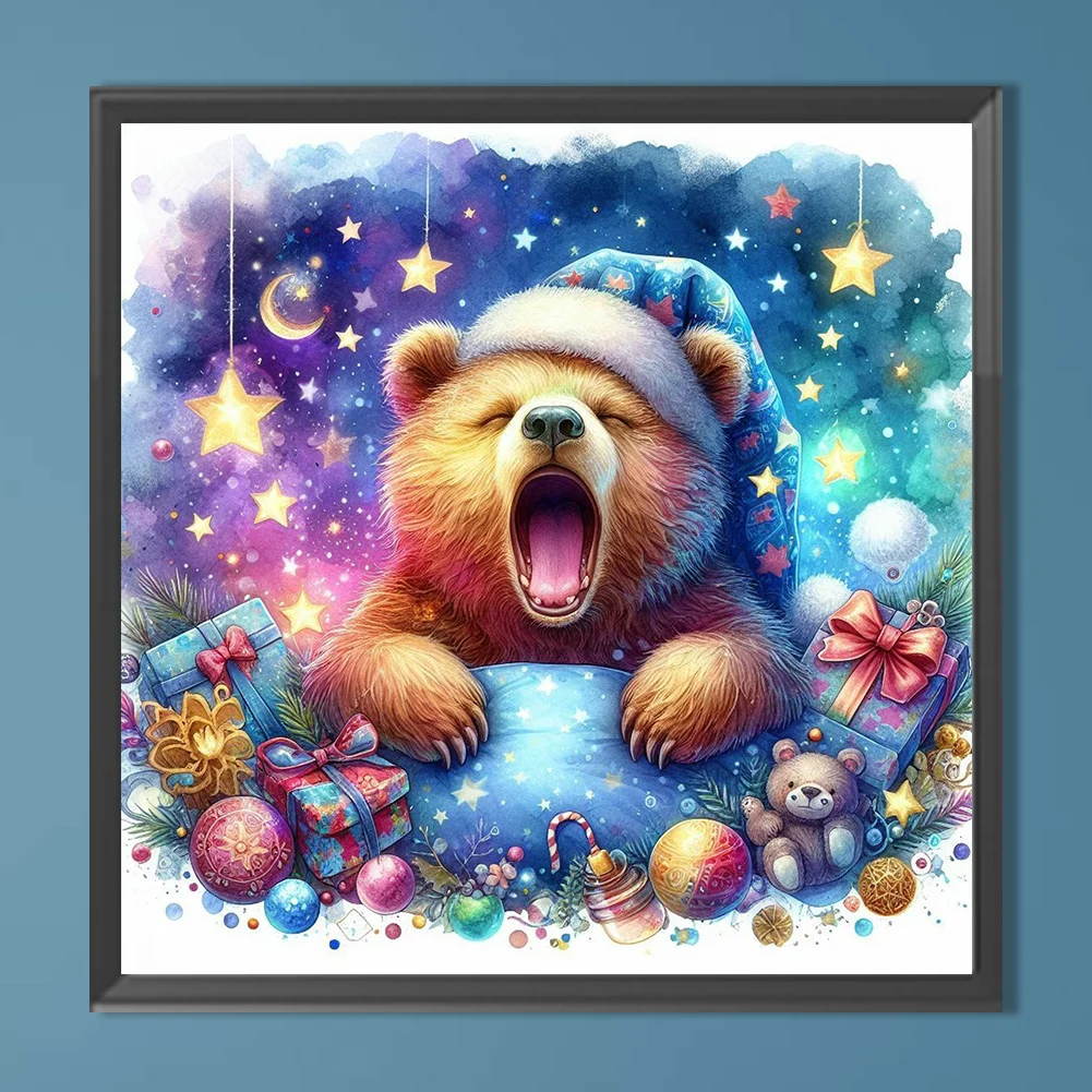 Diamond Painting - Full Round Drill - Sleeping Bear(Canvas|40*40cm)