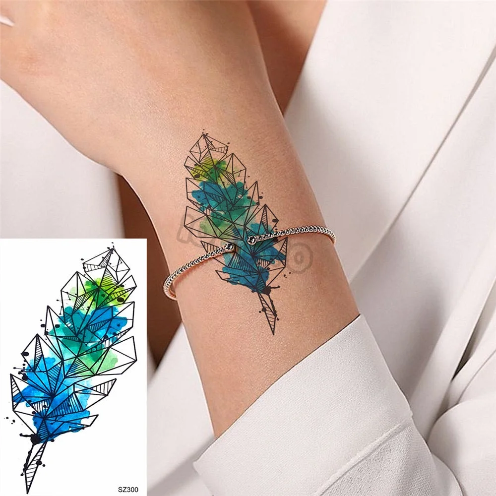 Hummingbird Small Temporary Tattoos For Women Girls Realistic Dandelion Butterfly Fake Tattoo Sticker Minimalist Forearm Tatoos