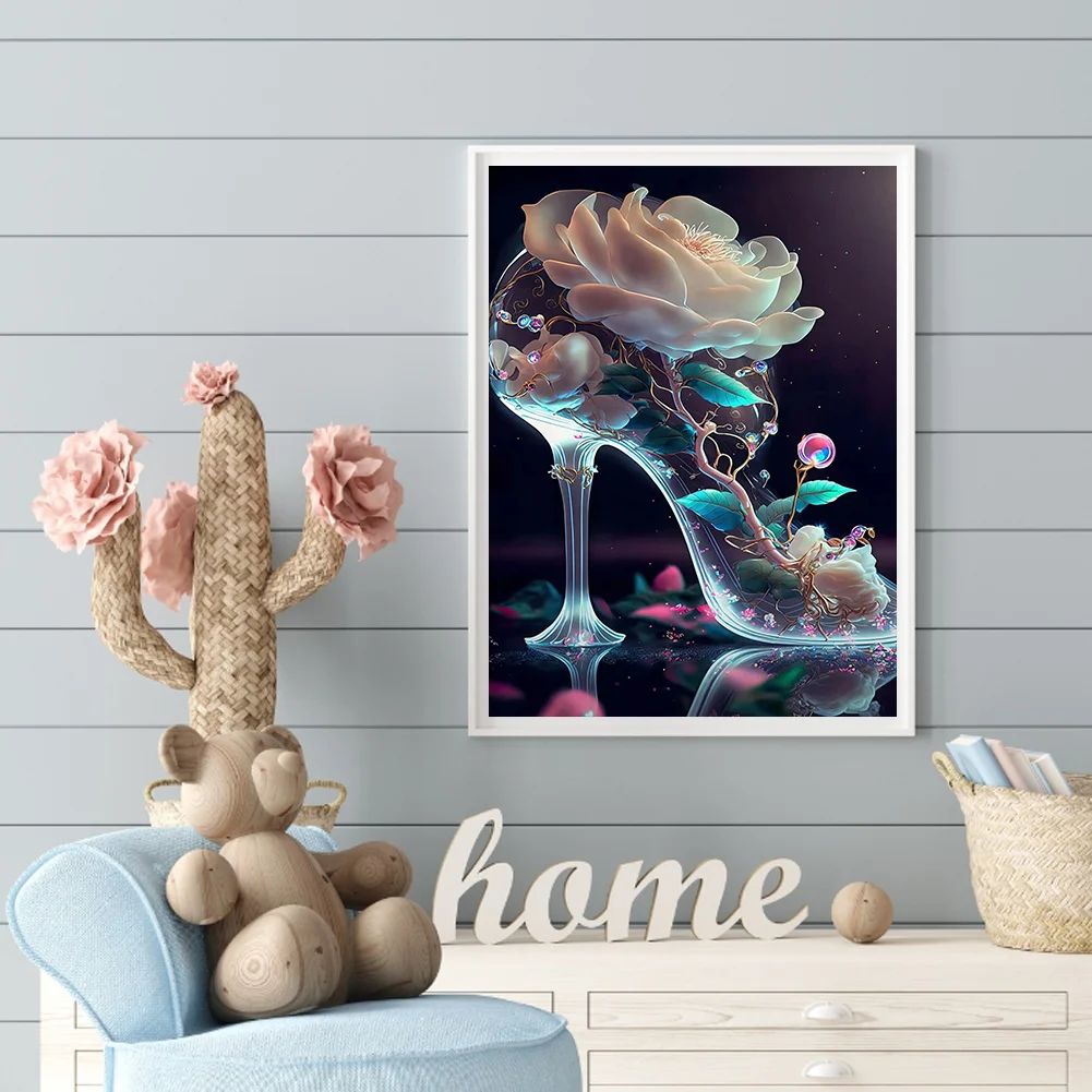 Full Round Diamond Painting 30*40cm - Dreamy Crystal High Heels