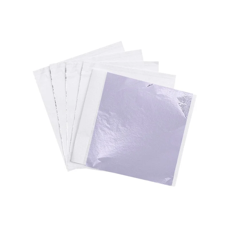 100pcs 8x8.5cm Art Craft Paper Imitation Gold Sliver Copper Leaf Leaves Sheets Foil Paper for Gilding DIY Craft Decoration