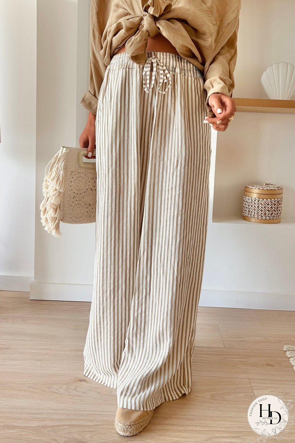 Summer Casual Striped Trousers