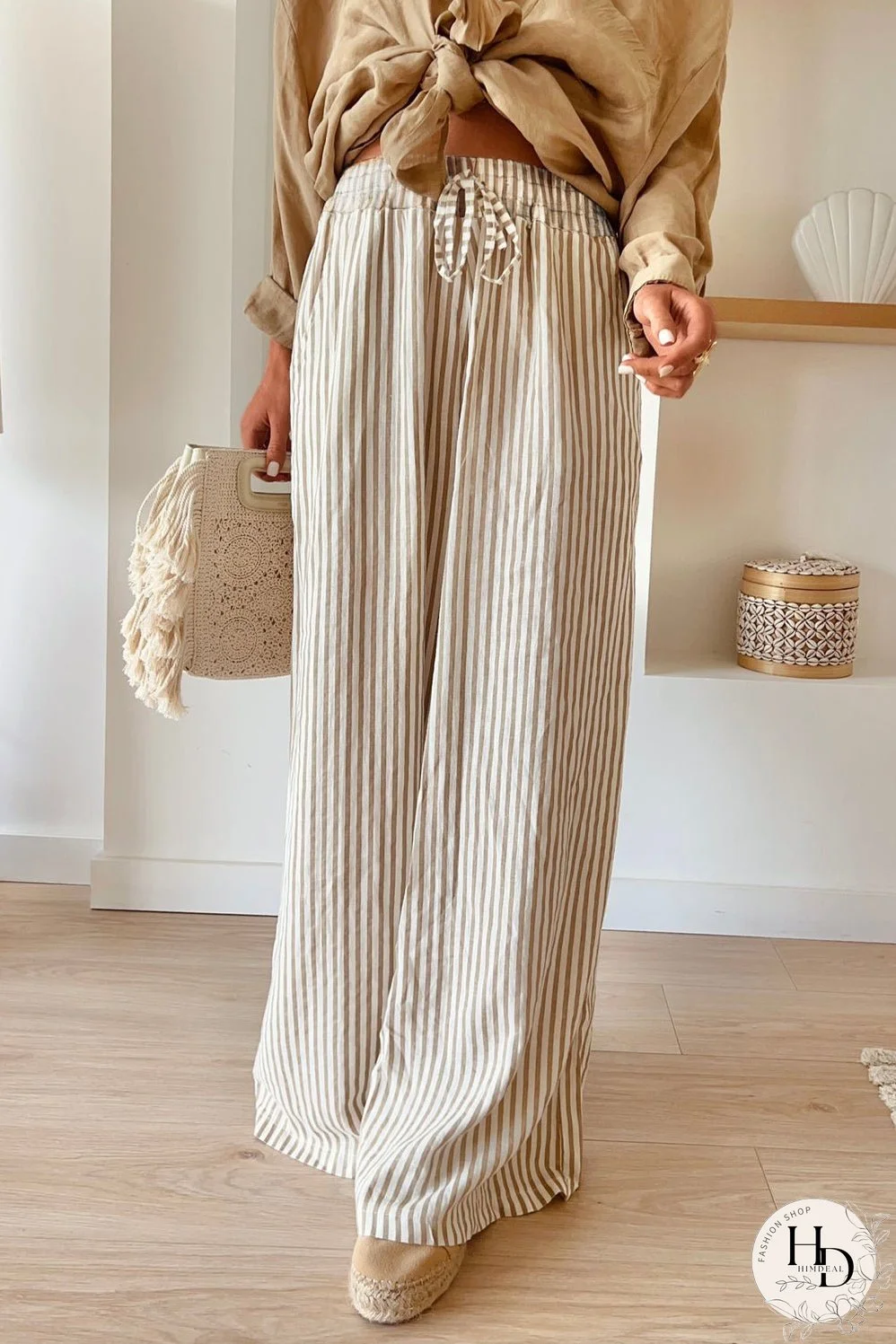 Summer Casual Striped Trousers