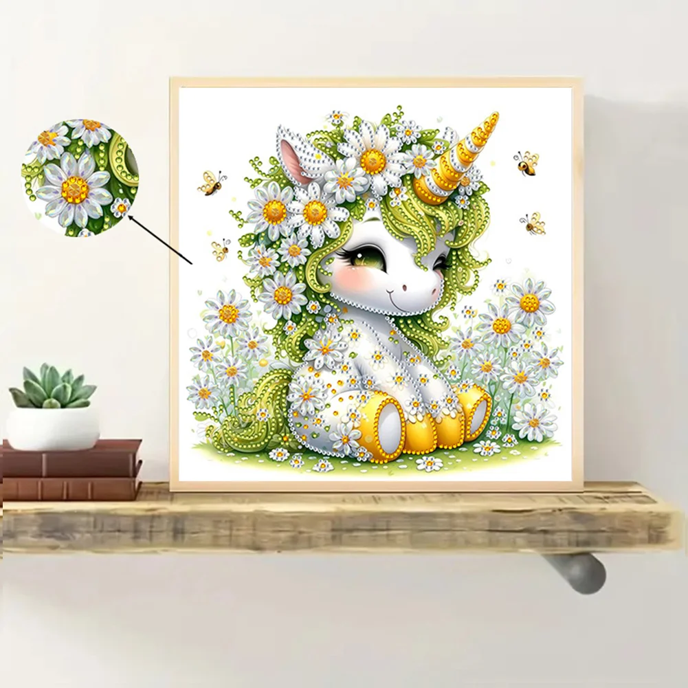 Diamond Painting - Partial Special Shaped Drill - Unicorn(Canvas|30*30cm)