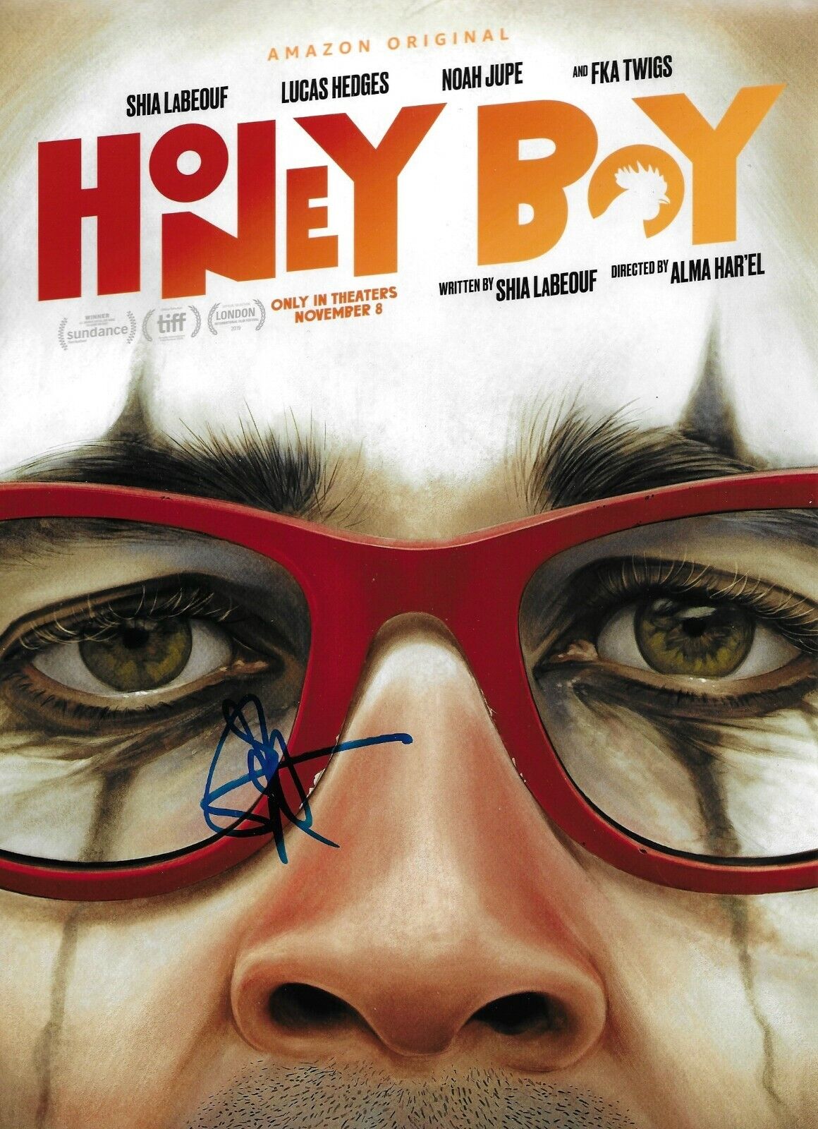 Shia LaBeouf Signed Honey Boy 12x8 Photo Poster painting AFTAL