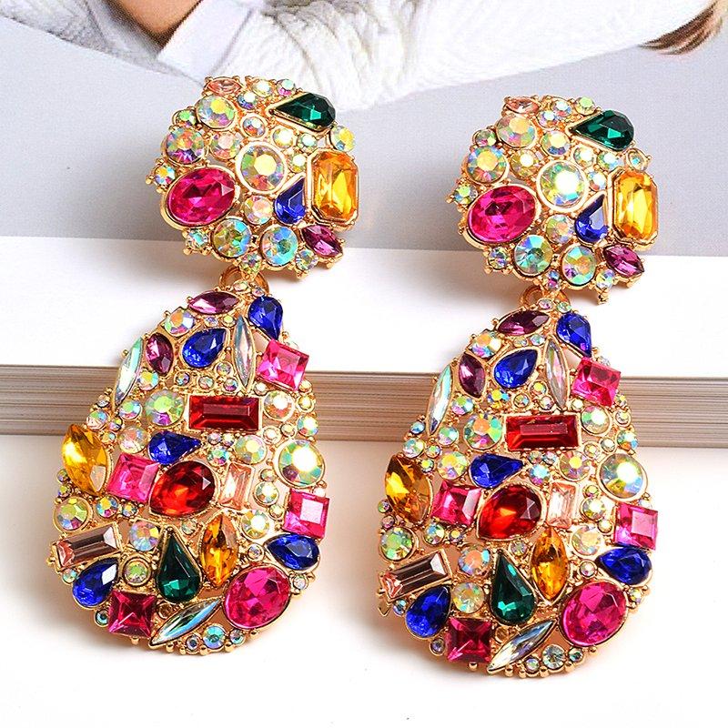 Rhinestone Crystals Drop Earrings | Oxredo Shop Ramadan Sale