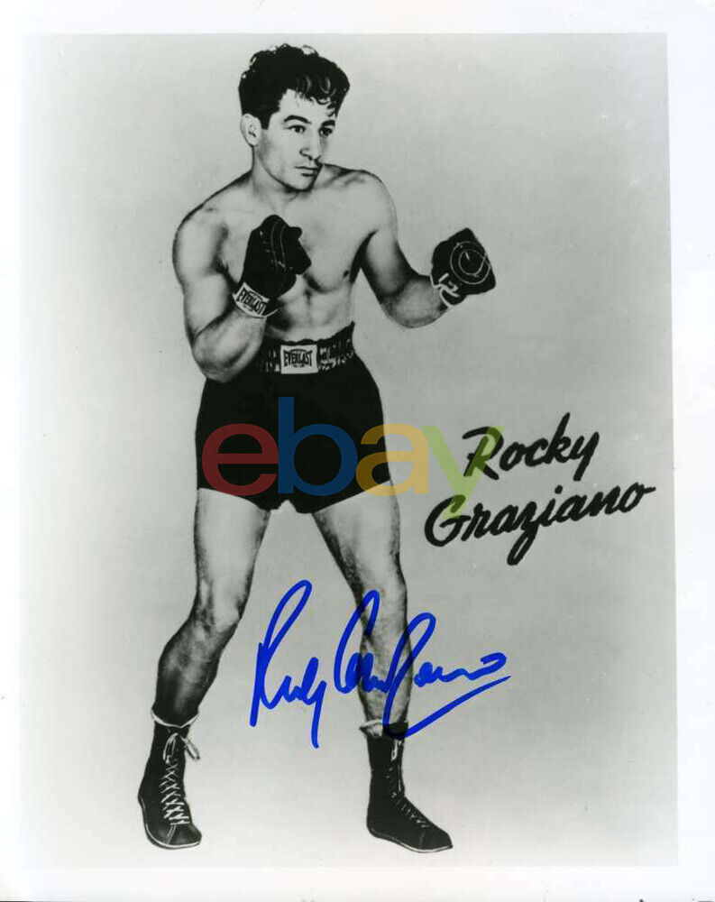 Rocky Graziano Signed 8x10 Photo Poster painting Autographed reprint