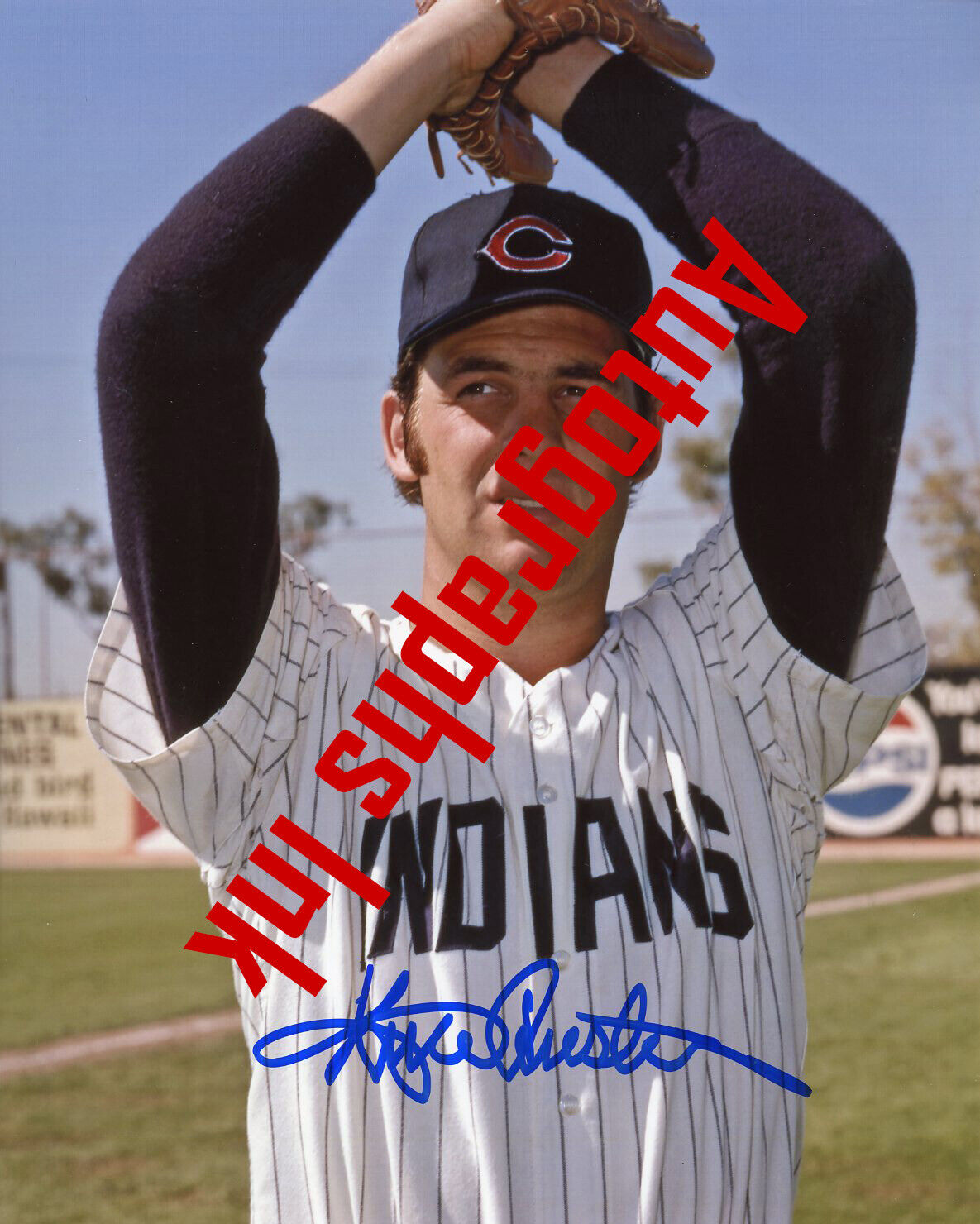 Rick Austin autographed 8x10 Cleveland Indians 1 Topps Vault Private Signing