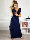 Casual Belted Short Sleeve Maxi Dress