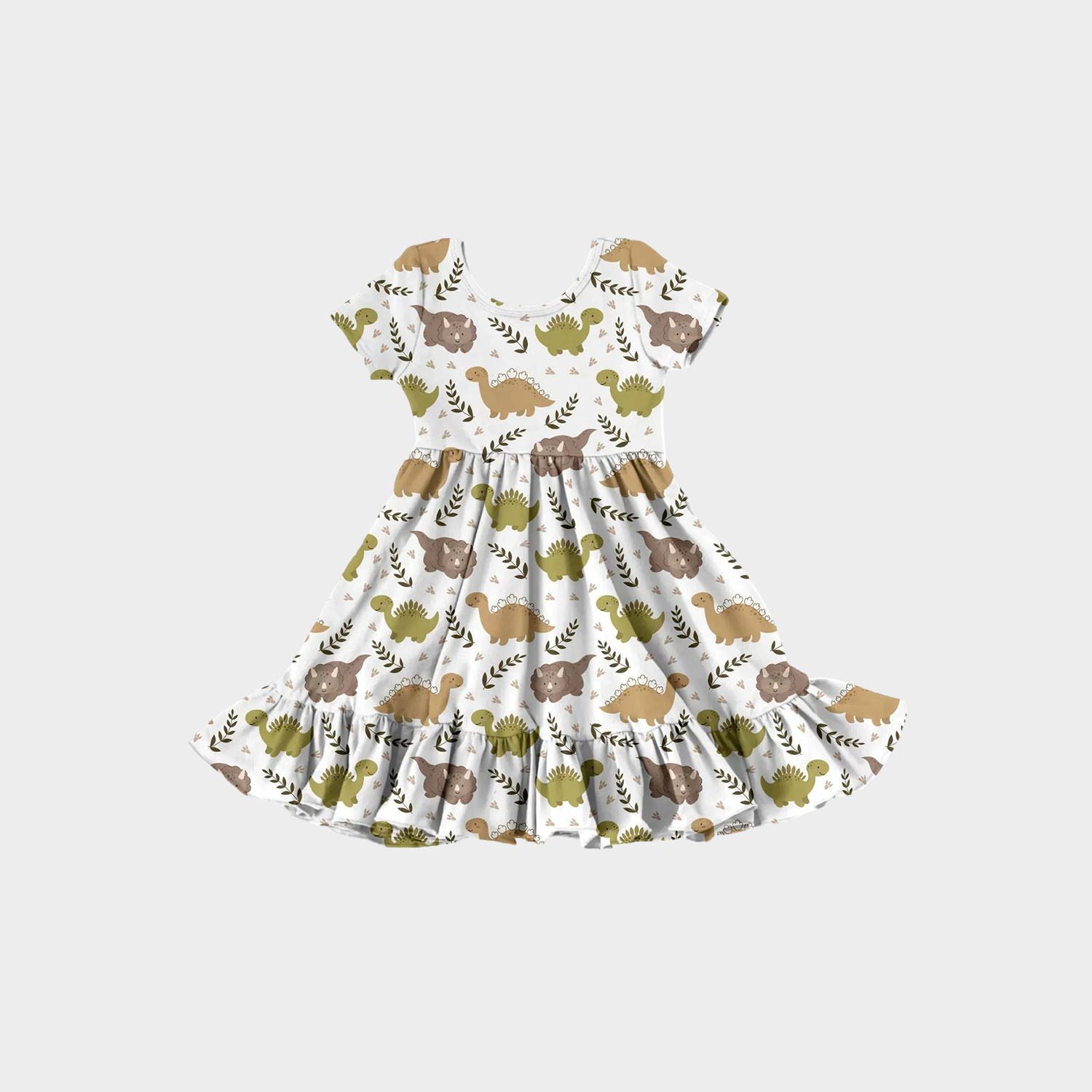 Delightful Mix-Themed Bamboo Fiber Girls' Dress REAL SILK LIFE