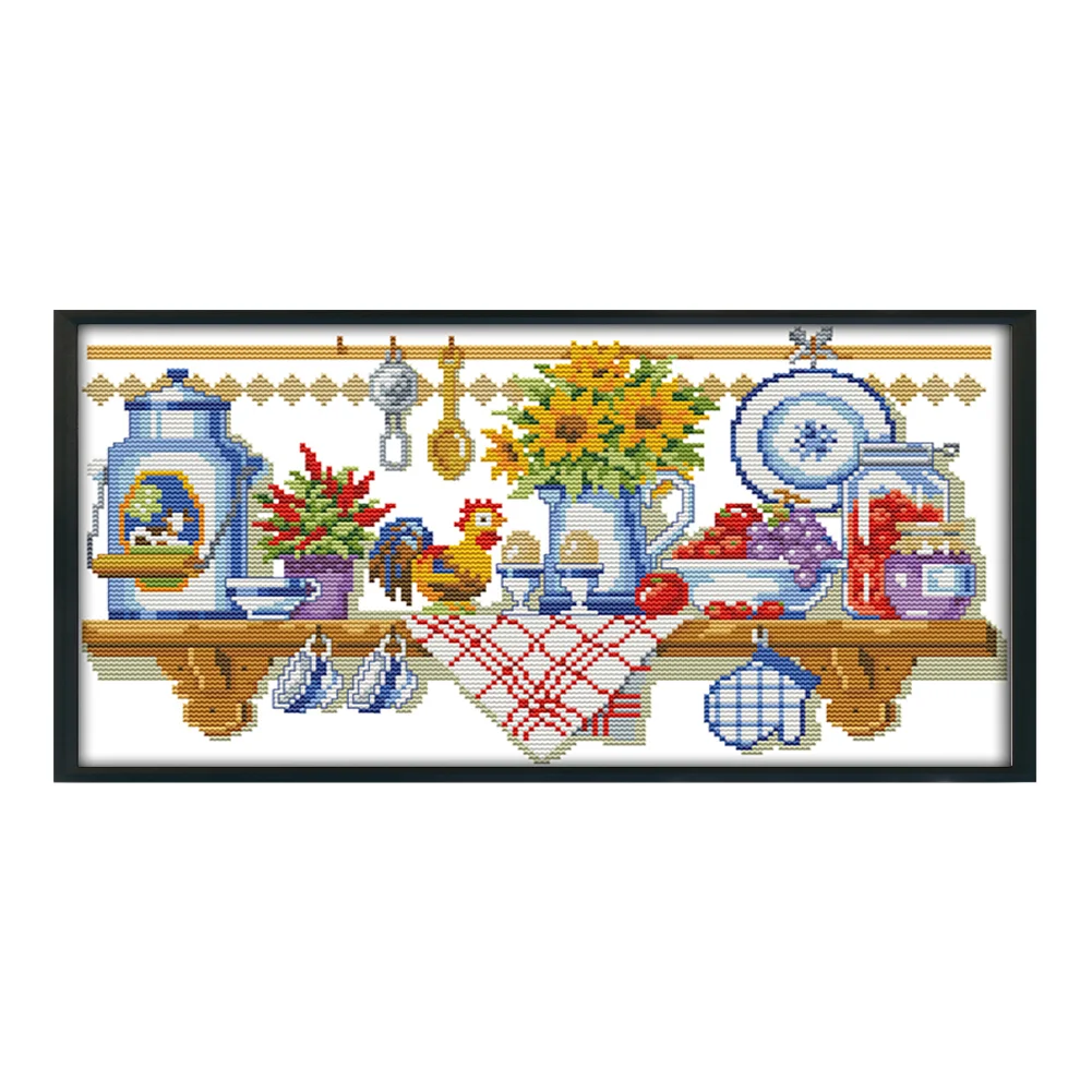 14ct Stamped Cross Stitch - Kitchen(40*22cm)