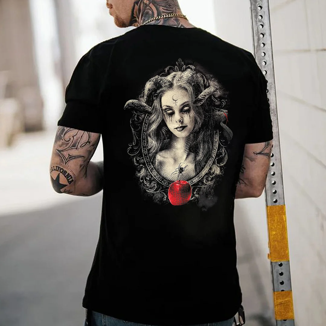 Goddess Of Death Printed Men's T-shirt -  