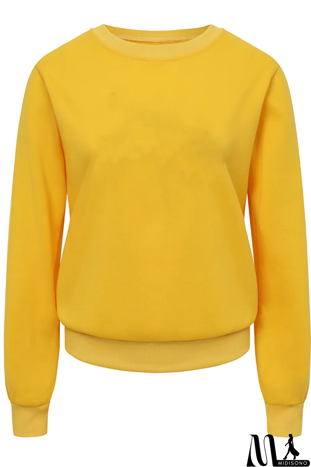 MidiSono - Grey Fashion Party Print Patchwork O Neck Tops