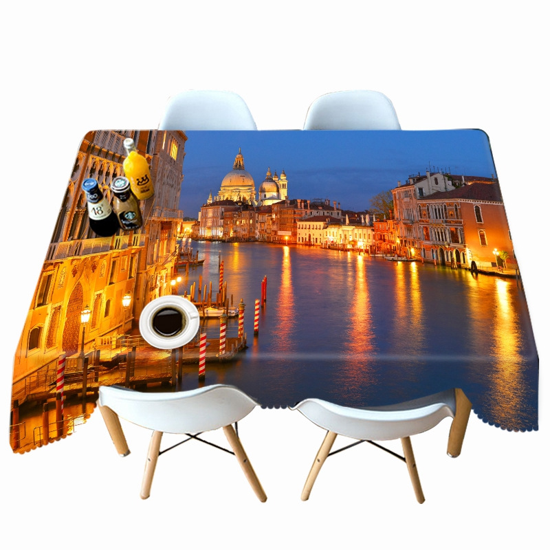 

Bay City View - 3D Tablecloth, 140*180cm, 501 Original