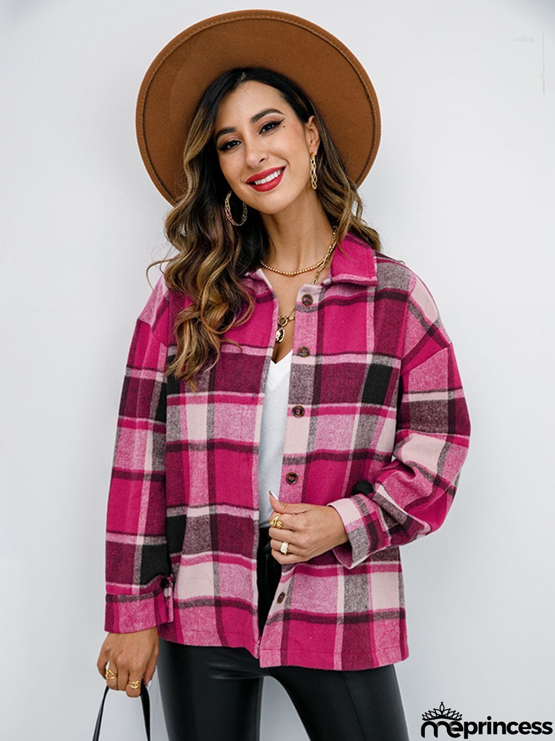 Plaid Button-Down Jacket