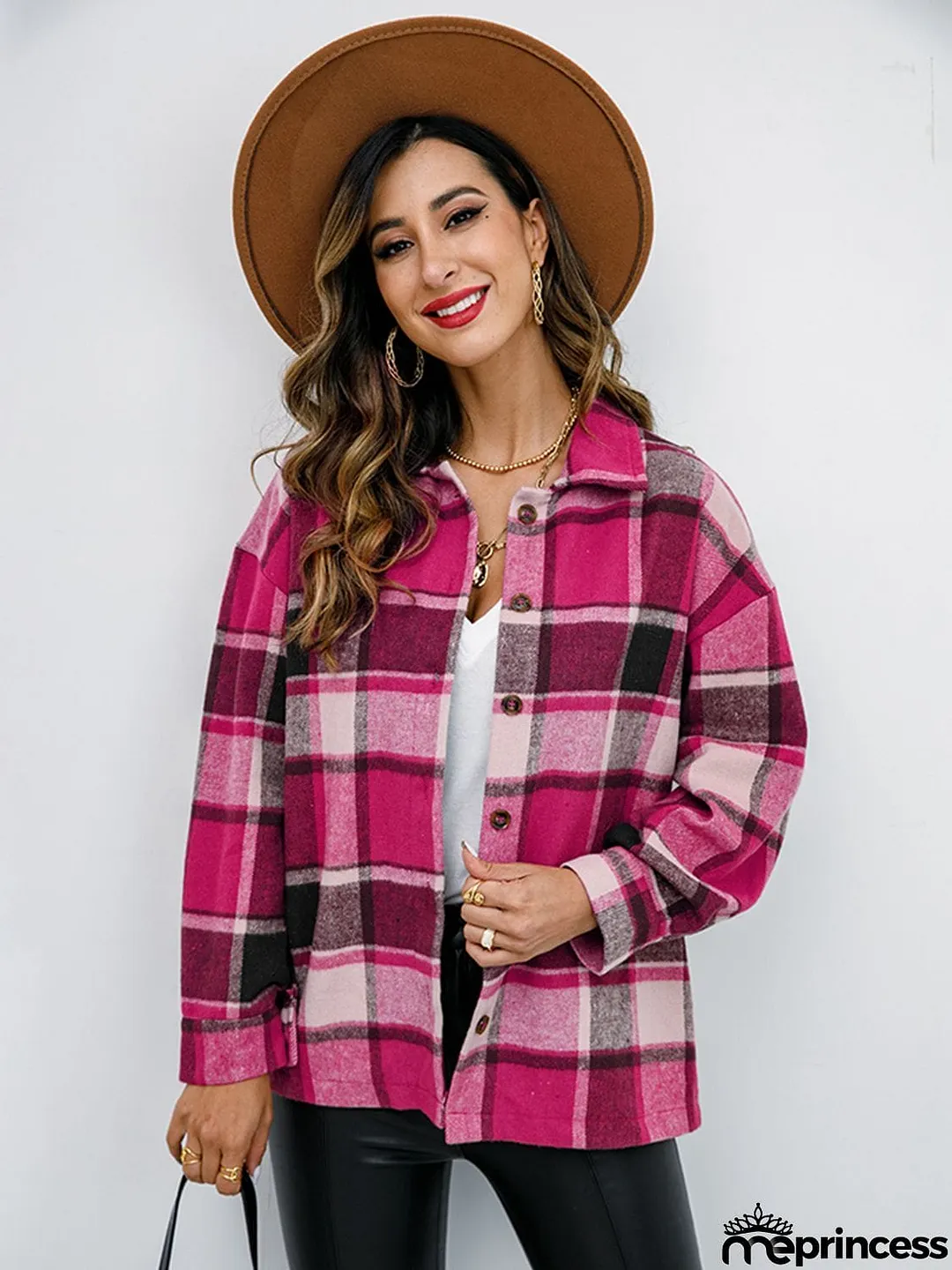 Plaid Button-Down Jacket
