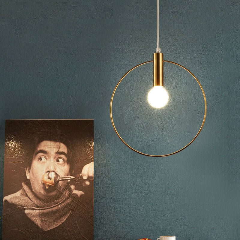 Modern Pendant Light Single Ring Hanging Lamp Arts Decoration Lighting
