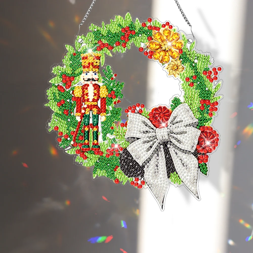 DIY Jacket Knight Wreath Acrylic Single Side Special Shaped Diamond Painting Hanging Ornament