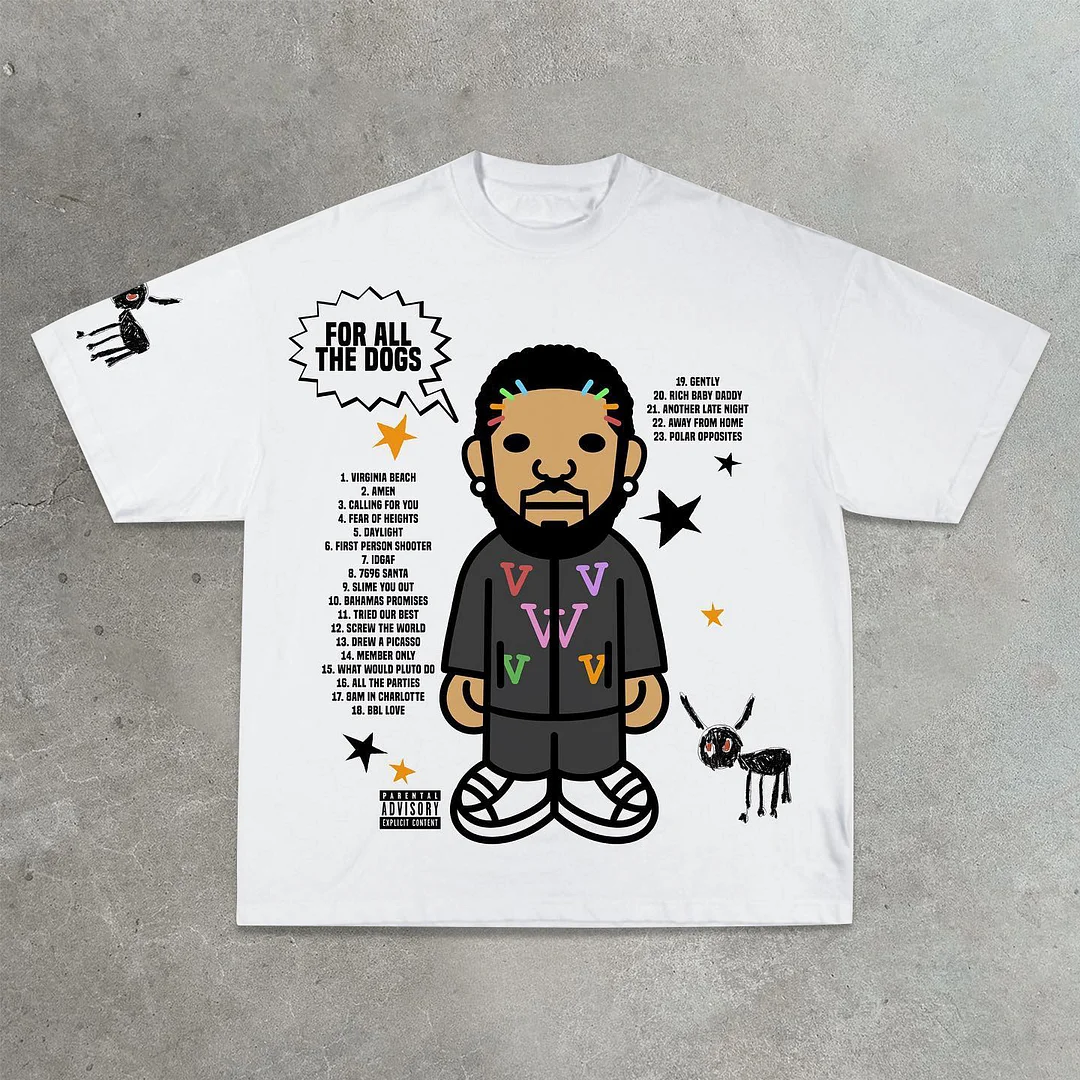 Decra rap print cotton T-shirt