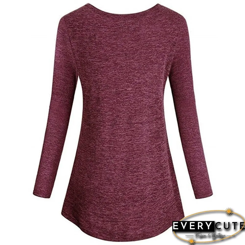 XS-8XL Plus Size Fashion Autumn and Winter Clothes Womens Casual Loose Tops Button