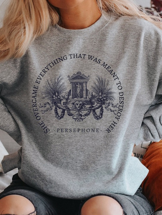 Persephone Emily Dickinson Quote Sweatshirt / TECHWEAR CLUB / Techwear