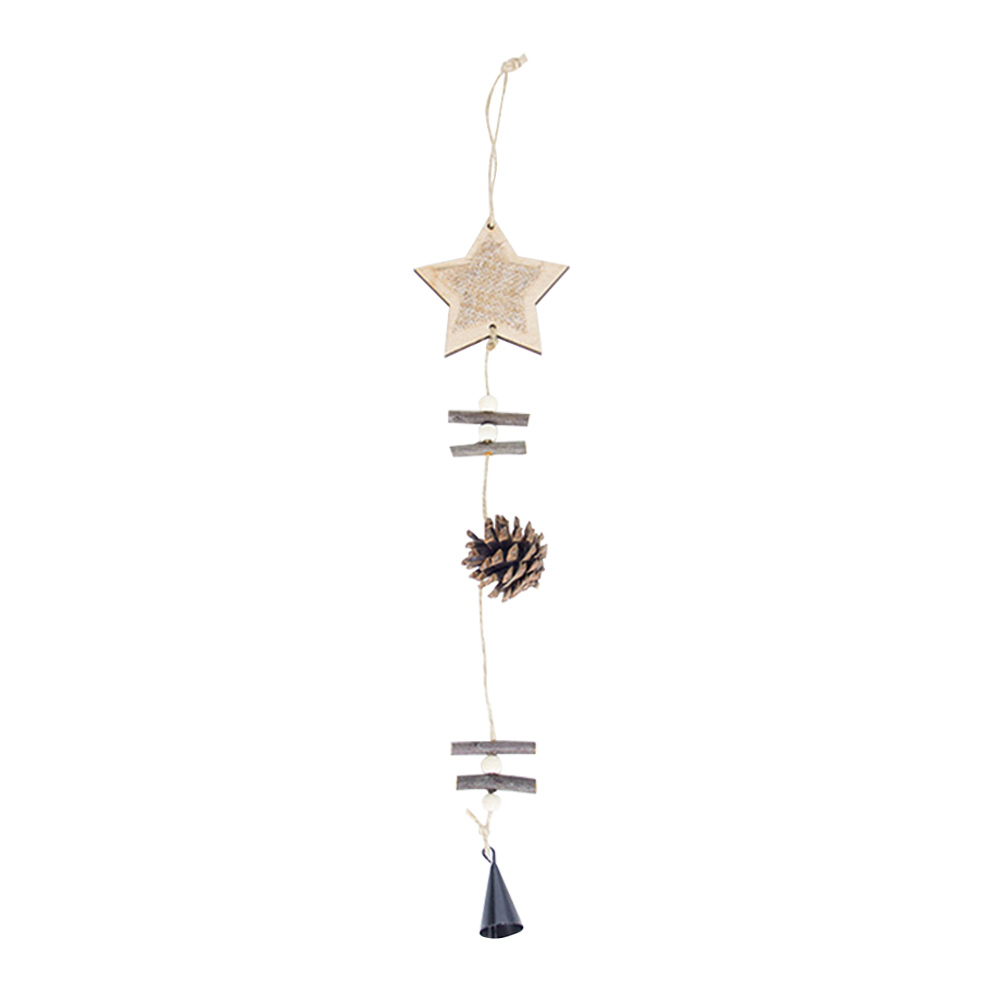 

Wooden Christmas Tree Star Pine Cone Ball Pendant Hanging Ornament for Gift, 501 Original