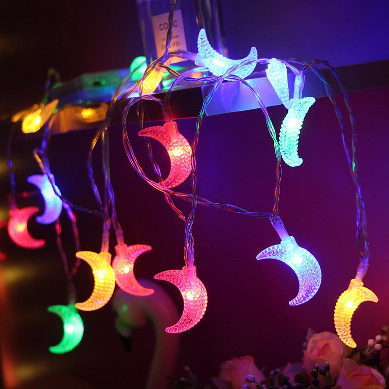 2 Pieces Birthday Fashion Star Moon Pvc Party String Lights