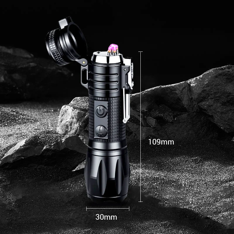 ⚡🔦Multifunktion ale wiederauf ladbare starke Licht taschenlampe mit elektrischem Feuer⚡