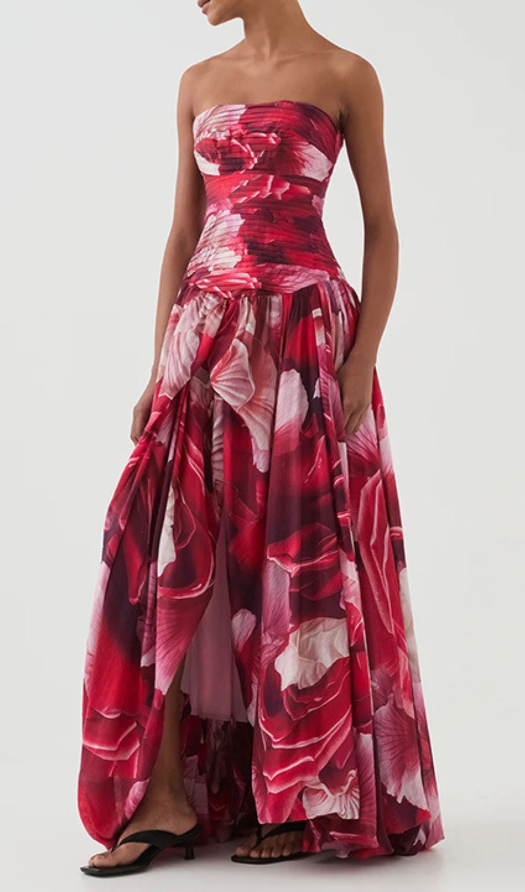 Emerie Strapless Flower Printed Maxi Dress Flowering Girl