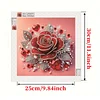 Rote Rose speziell geformte 5D DIY Teilbohrer-Diamant-Mal-Set 30x30cm