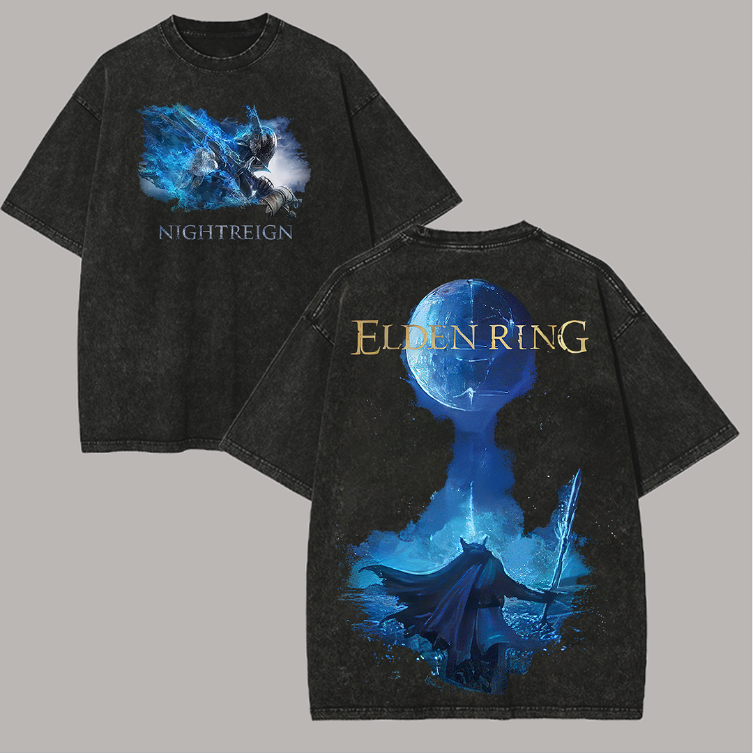 Elden Ring Nightreign Printed Unisex Washed T-Shirt