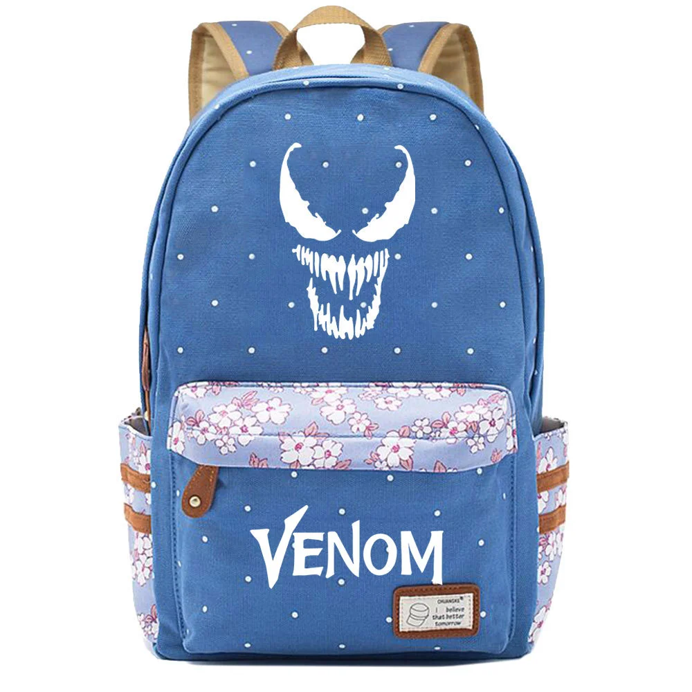 Venom-themed Backpack - Stylish and Spacious School Bag with Double Side Pockets for Leisure Travel