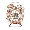Diamond Painting Acrylic Flower Alarm Clock Shape Clock Ornament