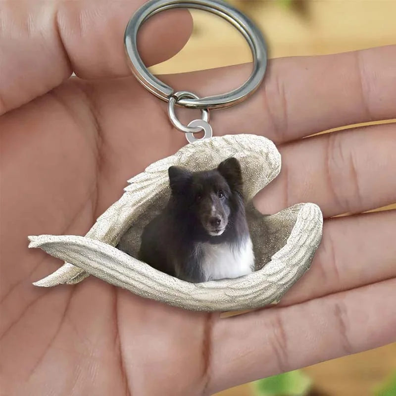 VigorDaily Sleeping Angel Acrylic Keychain Sheltie SA137