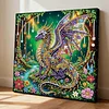 (25x25cm)DIY Dragon Framed Handmade Pearl Painting Art Craft Kit Living Home Decor