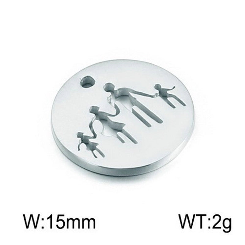 1 Piece Stainless Steel 18K Gold Plated Human Heart Shape