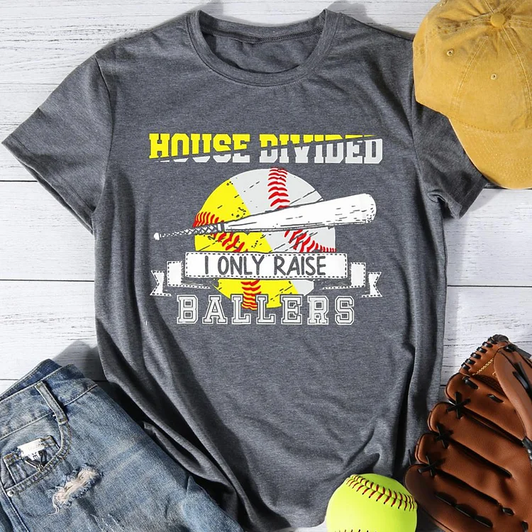 Funny Baseball Softball Round Neck T-shirt-Annaletters