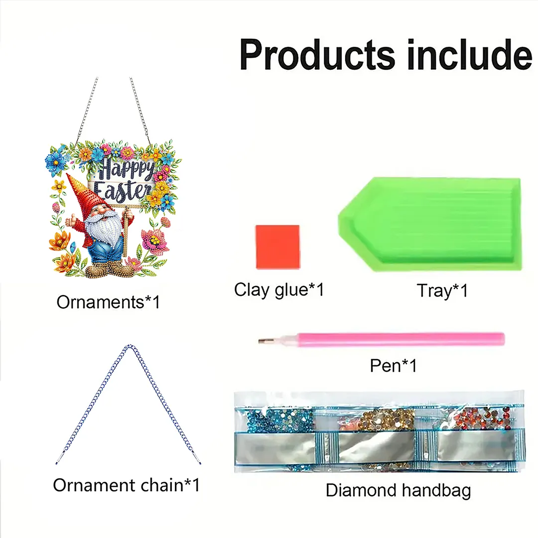 Goblin 2D Flat DIY Acrylic Diamond Art Pendant Special Shape Diamond Painting Charms Kits Single Side Drill for Adults Home Window Decor