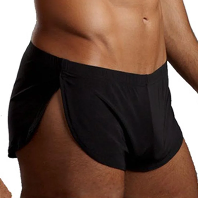 Aonga   Men Underwear Boxers Breathable Man Boxer Solid   Underpants Men's Comfortable Brand Shorts Underwear for Men Pants